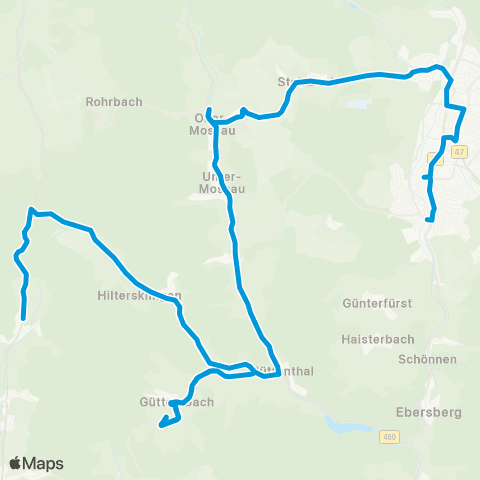 VRN Hiltersklingen - Mossautal - Steinbuch - Michelstadt - Erbach map