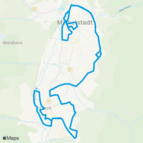 VRN Michelstadt - Erbach - Michelstadt map