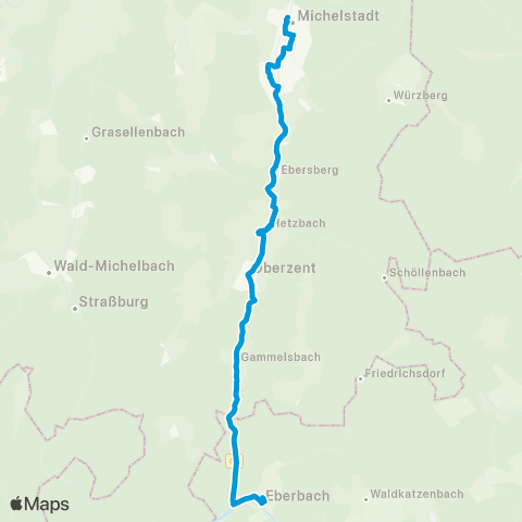 VRN Michelstadt - Erbach - Schönnen - Hetzbach - Beerfelden - Gammelsbach - Eberbach map