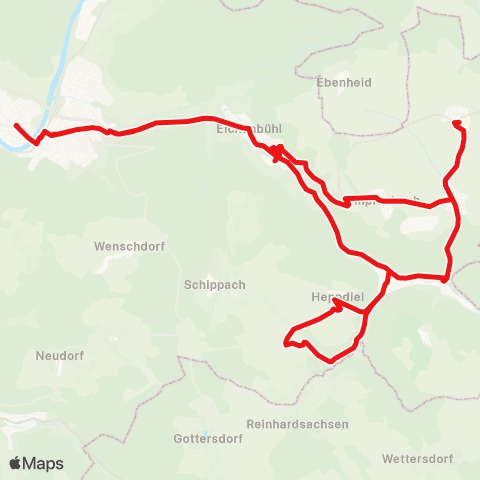 DB Regio Miltenberg - Eichenbühl - Höhenorte - Hardheim und zurück map