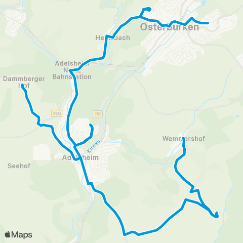 SWEG Leibenstadt - Adelsheim - Osterburken map