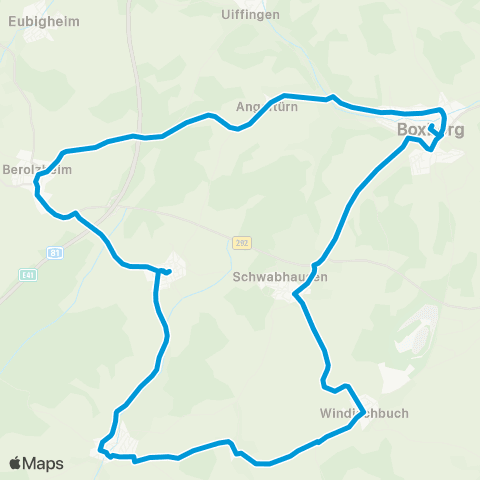 SWEG Boxberg - Angeltürn - Schwabhausen - Wölchingen map