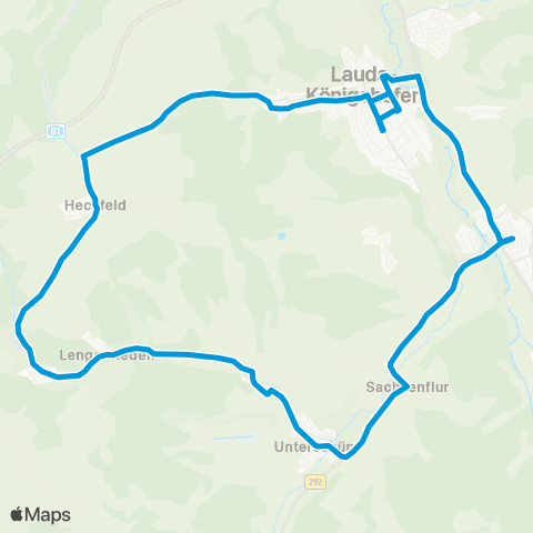 SWEG Lauda - Heckfeld - Buch - Unterschüpf map