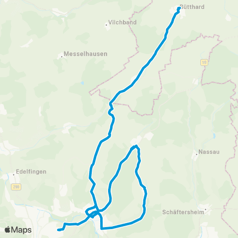 Verkehrsverbund Rhein-Neckar Bad Mergentheim - Igersheim - Neubronn - Bowiesen map