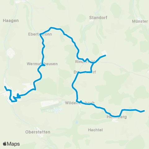 Verkehrsverbund Rhein-Neckar Niederstetten - Wildentierbach - Wolkersfelden - Streichental map
