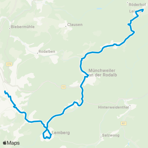 Verkehrsverbund Rhein-Neckar Pirmasens - Lemberg - Glashütte / Münchweiler - Leimen map