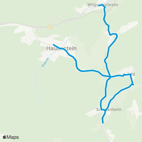 Verkehrsverbund Rhein-Neckar Ortsverkehr Hauenstein map