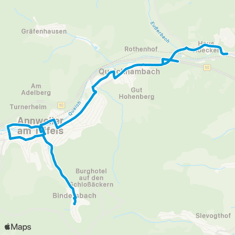 Verkehrsverbund Rhein-Neckar Albersweiler - Gräfenhausen - Annweiler - Bindersbach map