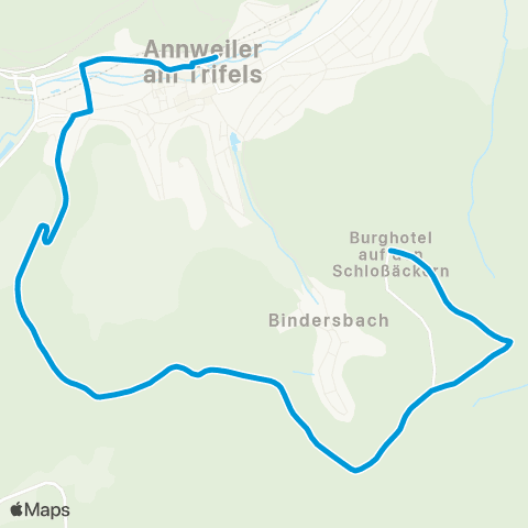 Verkehrsverbund Rhein-Neckar Annweiler - Burg Trifels map