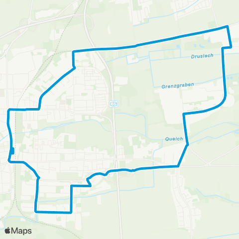 Verkehrsverbund Rhein-Neckar Landau Hbf - Bornheim EKZ - Landau Ost - Gewerbepark am Messegelände - Hbf map