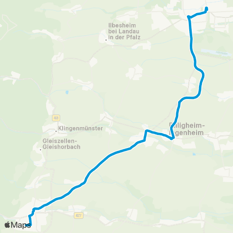 Verkehrsverbund Rhein-Neckar Landau - Billigheim-Ingenheim - Bad Bergzabern - (Wissembourg) map
