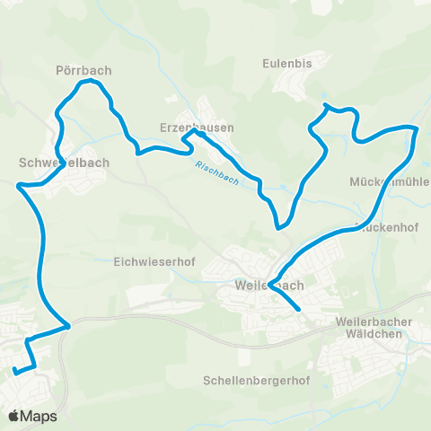 VRN Weilerbach - Mackenbach - Erzenhausen - Reichenbach - Kollweiler map
