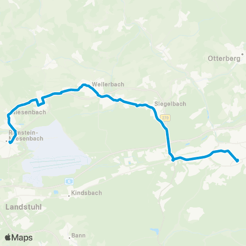 VRN Kaiserslautern - Vogelweh - Weilerbach - Ramstein map