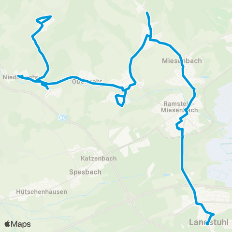 VRN Landstuhl - Ramstein - Niedermohr map