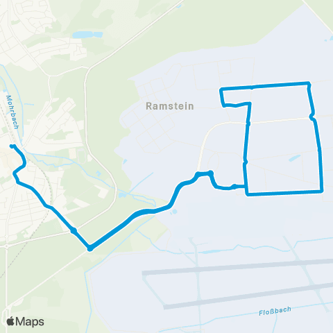 VRN Ramstein Air Base Shuttle map