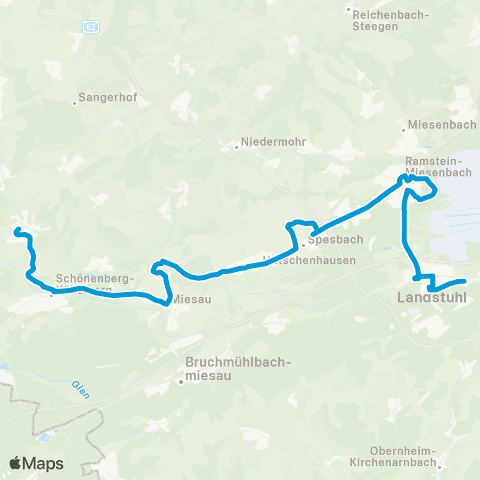 VRN Landstuhl - Ramstein - Miesau - Schönenberg map