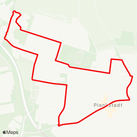 DB Regio Bürgerbus Plankstadt map