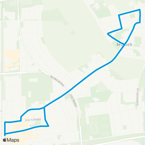Verkehrsverbund Rhein-Neckar Frankenthal Hbf - Mörsch Am Nußbaum - Frankenthal Hbf map