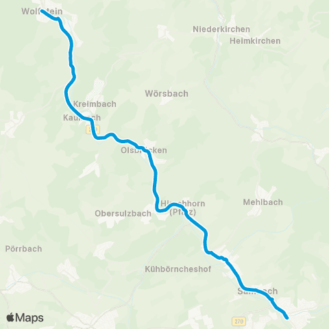 VRN Otterberg - Otterbach - Niederkirchen - Frankelbach - Wolfstein map