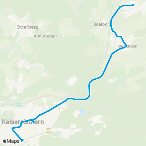 VRN Kaiserslautern - Eselsfürth - Mehlingen - Sembach map