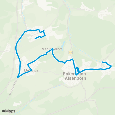 VRN Alsenborn - Enkenbach - Mehlingerhof - Mehlingen - Fröhnerhof - Baalborn - Sembach map