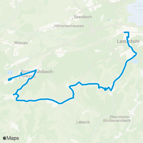 VRN Landstuhl - Mittelbrunn - Gerhardsbrunn - Martinshöhe - Bruchmühlbach map