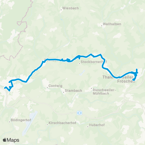 VRN Thaleischweiler - Maßweiler - Reifenberg - Stockbornerhof - Pottschütthöhe - Battweiler - Zweibrücken map