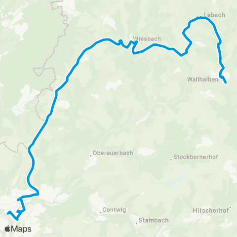VRN Wallhalben - Knopp - Wiesbach - Zweibrücken Hbf map