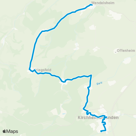 Verkehrsverbund Rhein-Neckar Kirchheimbolanden - Orbis - Kriegsfeld - Mörsfeld map