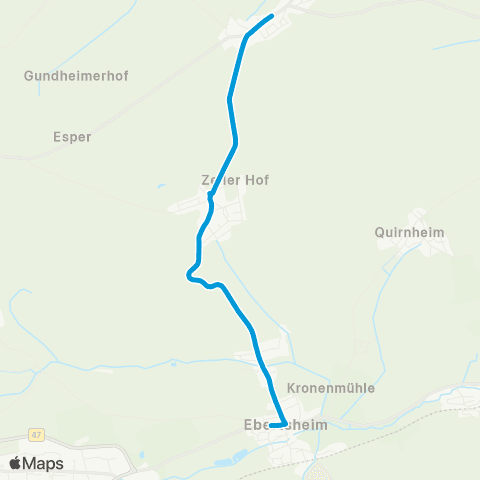 Verkehrsverbund Rhein-Neckar Biedesheim - Lautersheim - Ebertsheim - (Grünstadt) map