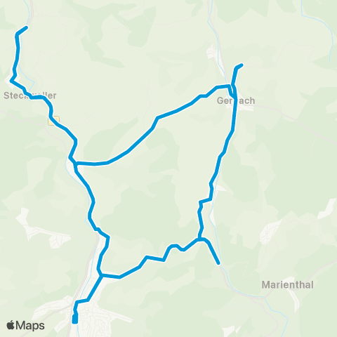 Verkehrsverbund Rhein-Neckar Rockenhausen - Bayerfeld-Steckweiler - St. Alban - Gerbach - Ruppertsecken - Rockenhausen map