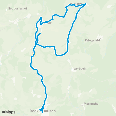 Verkehrsverbund Rhein-Neckar Alsenz - Niederhausen - Münsterappel - Gaugrehweiler - Mannweiler - Oberndorf - Alsenz map