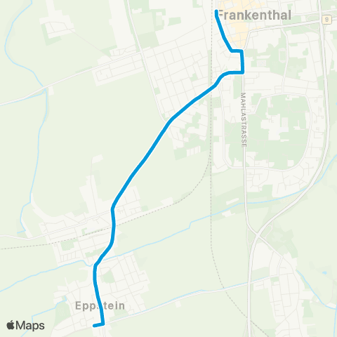 VRN Frankenthal Flomersheim Bahnhof - Eppstein (Pfalz) map