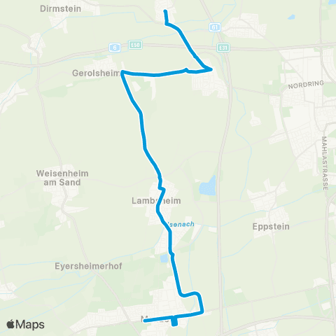 VRN Rhein-Pfalz-Kreis Heuchelheim - Heßheim - Lambsheim - Maxdorf map