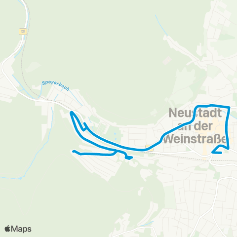 VRN Neustadt Neustadt Hbf - Schöntal - Leibniz-Gymnasium map