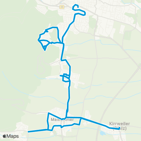VRN Neustadt NW Hbf - Diedesfeld - Maikammer - St. Martin - Kirrweiler u.z. map