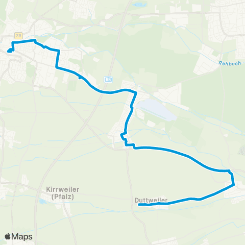 VRN Neustadt NW Hbf - Ost - Lachen-Speyerdorf - Geinsheim - Duttweiler map