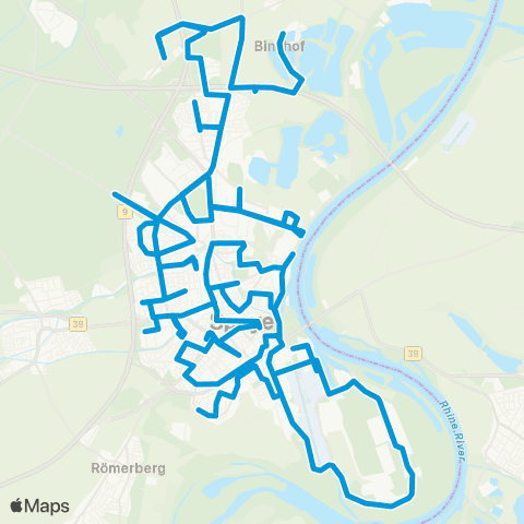 Verkehrsverbund Rhein-Neckar Stadtgebiet Speyer map