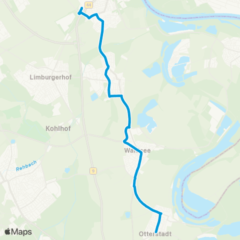 VRN Neuhofen Rheingönh. - Neuhofen - Limburgerhof / Waldsee / Otterstadt map