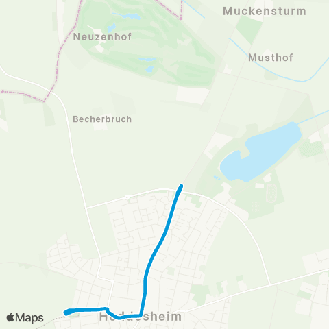 VRN Heddesheim Heddesheim Endstelle - Rathaus - Muckensturm map