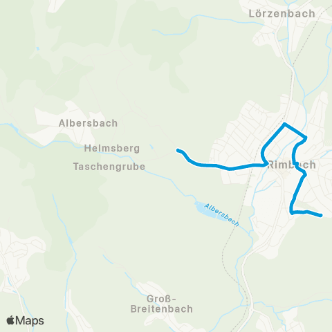 VRN Albersbach Rimbach - Albersbach map