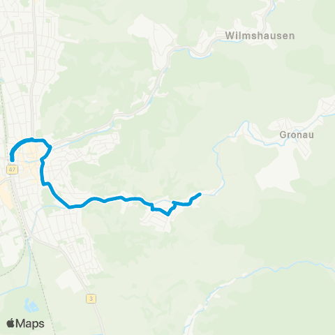 VRN Bensheim Bensheim Bf - Zell - Gronau Am Mühlkandel - u. zurück map