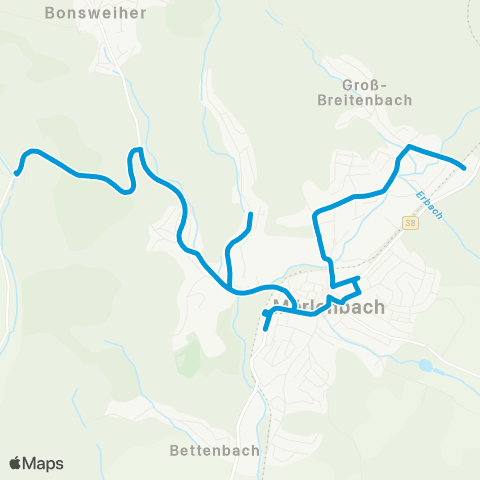 VRN Mörlenbach Mörlenbach - Klein-Breitenb. - Ober-Liebersbach map