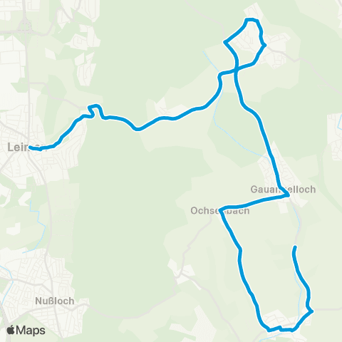 VRN Leimen Ochsenbach - Gauangelloch - Gaiberg - Leimen map
