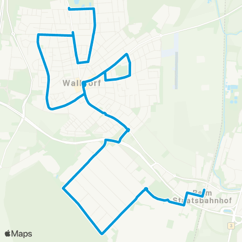 VRN Stadtverkehr Walldorf Wiesloch-Walldorf Bahnhof - Walld. Industriegeb. - Walldorf map