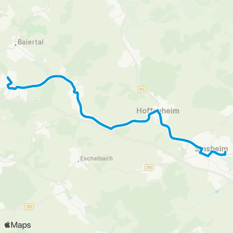 VRN Dielheim Dielheim - Horrenberg - Balzfeld - Sinsheim map