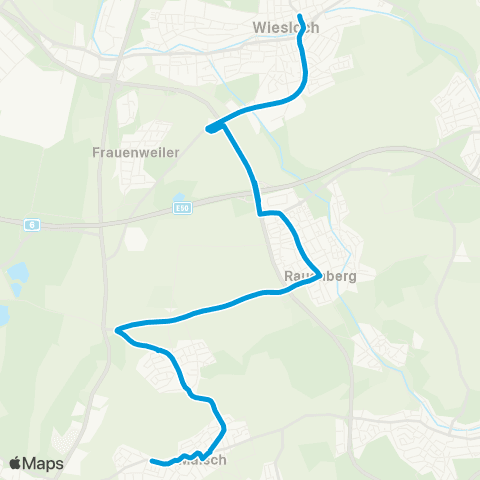 VRN Rauenberg / Malsch Malsch - Malschenberg - Rauenberg - Wiesloch map