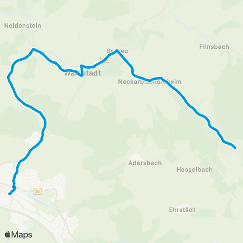 VRN Neckarbischofsheim Untergimpern-Neckarbischofsheim-Waibstadt-Sinshheim map