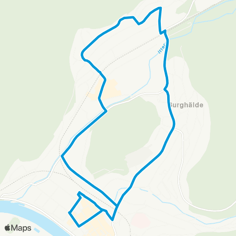 VRN Eberbach Bahnhof - Hohenstaufenstr. - Steige  und zurück map