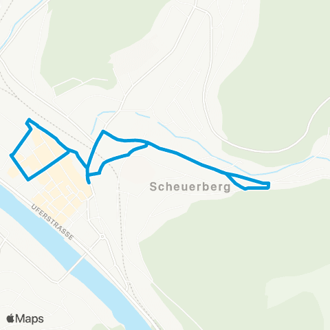 VRN Eberbach Bahnhof - Neuer Markt - Holdergrund  und zurück map